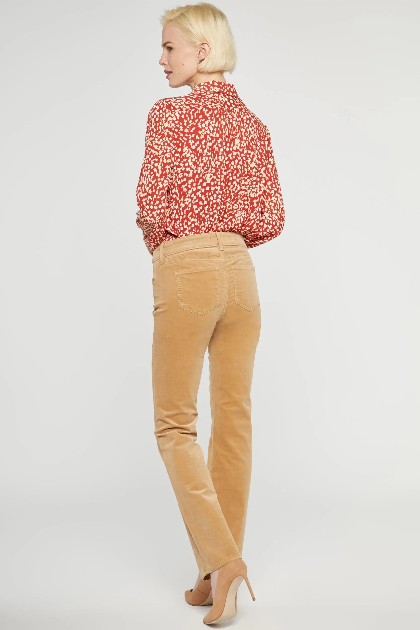 Marilyn Straight Corduroy Trouser Yellow | Crossroads