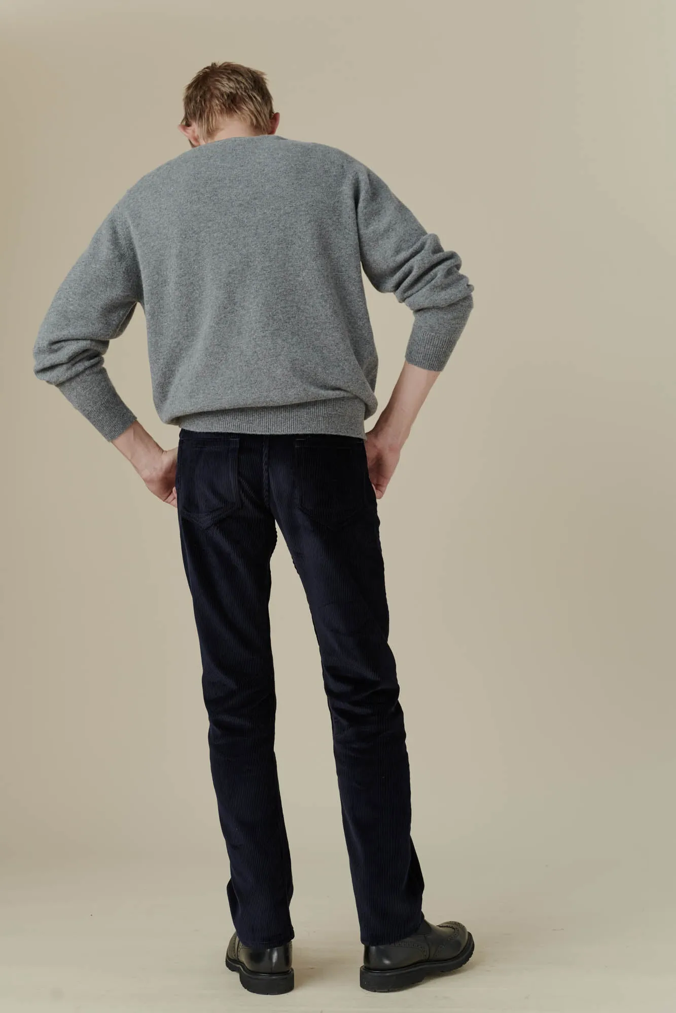 Men's Five Pocket Cord Trouser - Navy