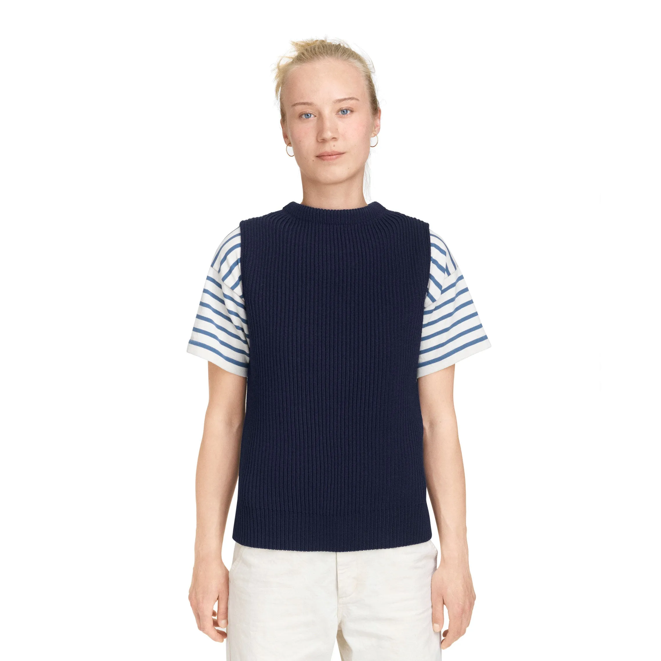 Navy Vest Light Indigo