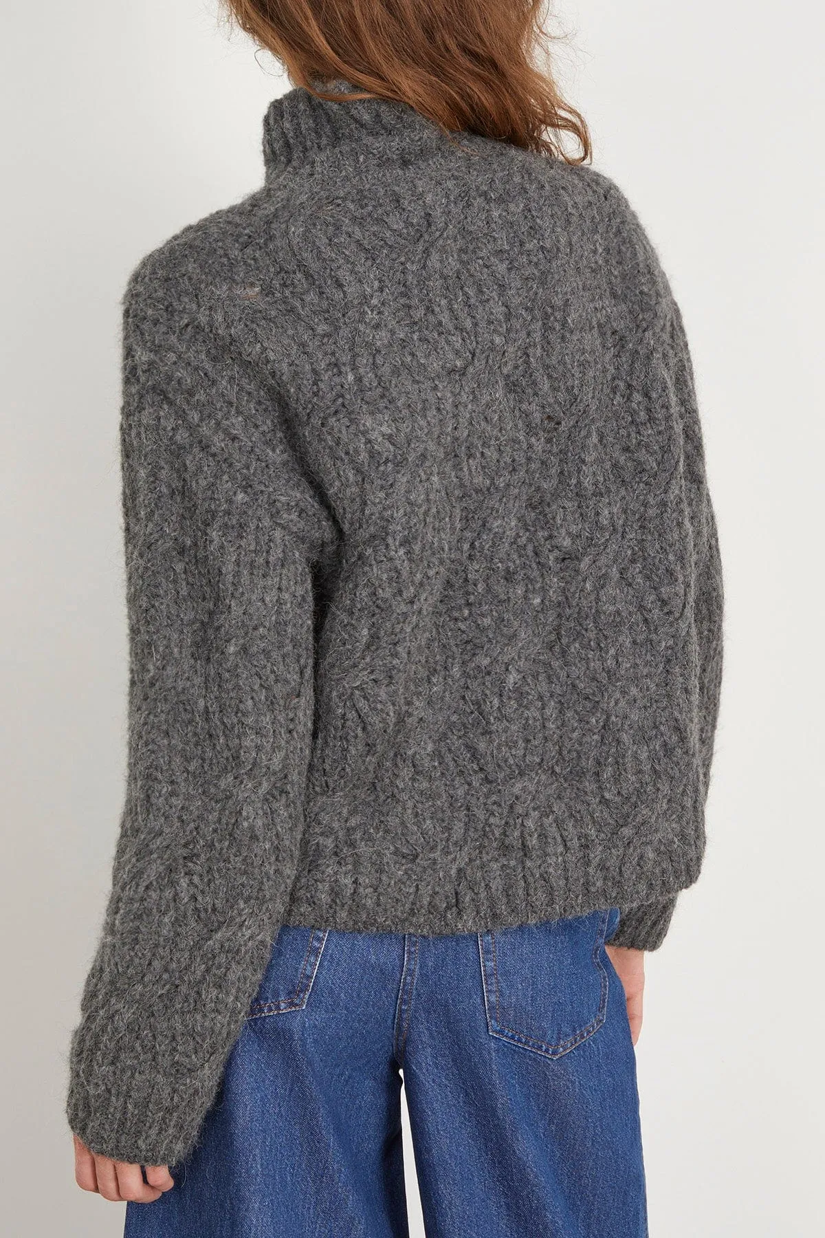 Opaline Knit Top in Dark Heather Grey