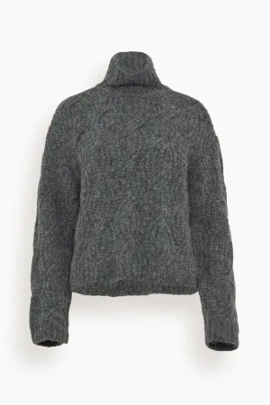 Opaline Knit Top in Dark Heather Grey