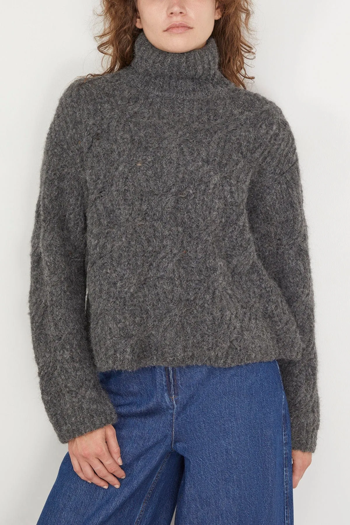 Opaline Knit Top in Dark Heather Grey