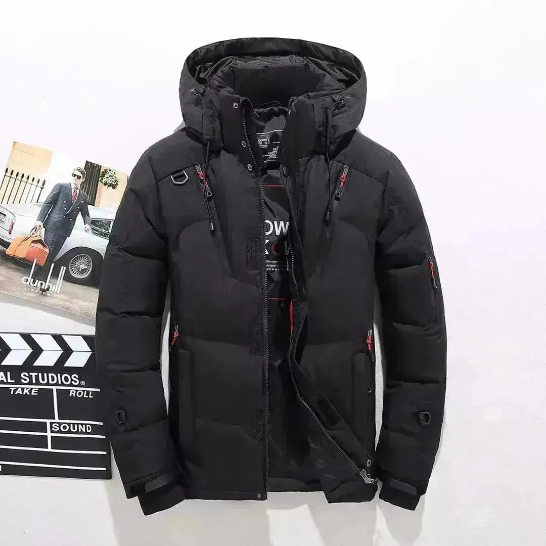 Outdoor Leisure Winter Thickened Hooded Men's Winter Puffer Coat