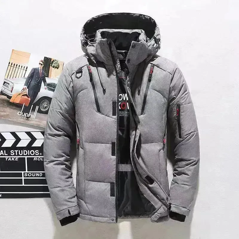 Outdoor Leisure Winter Thickened Hooded Men's Winter Puffer Coat