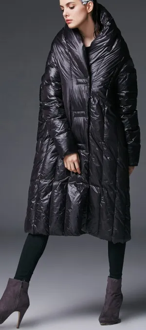 Oversized Puffer Coat, Black