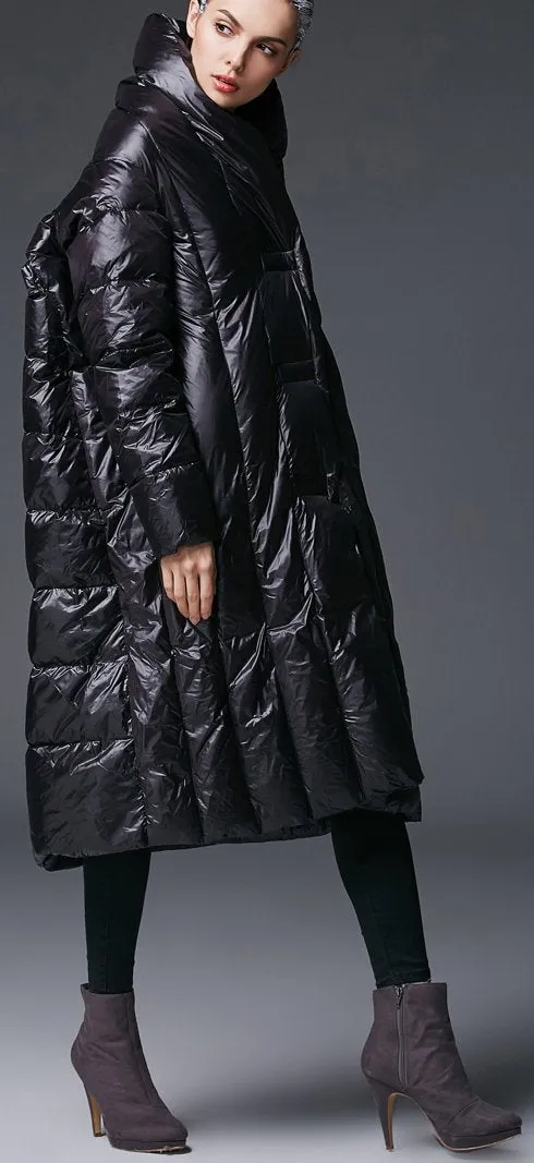 Oversized Puffer Coat, Black