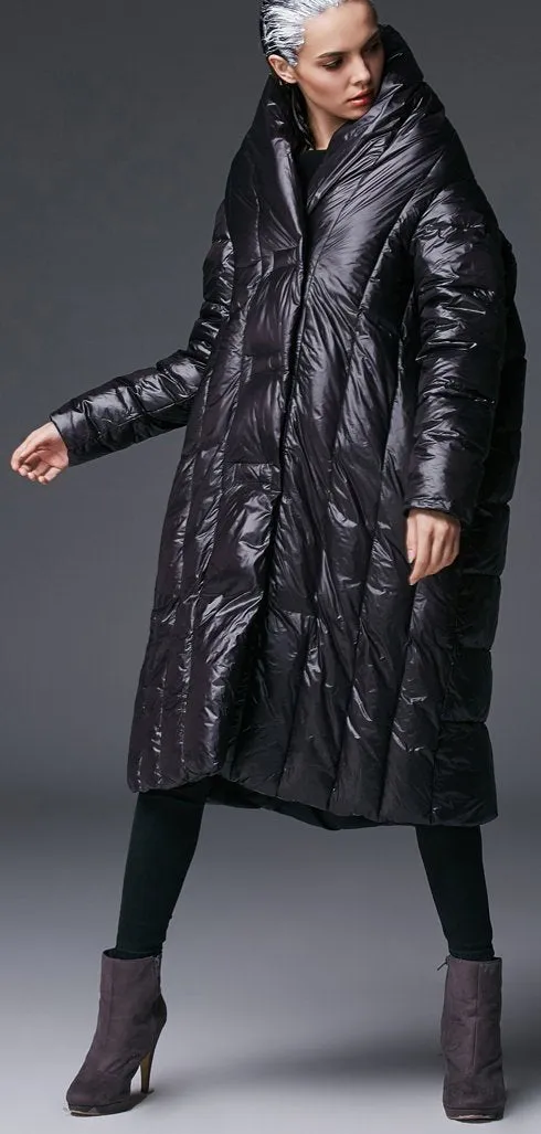 Oversized Puffer Coat, Black