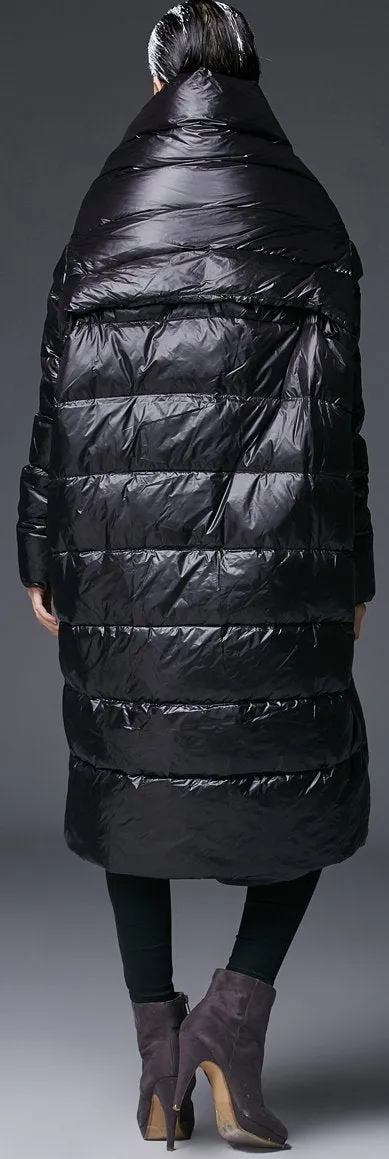 Oversized Puffer Coat, Black