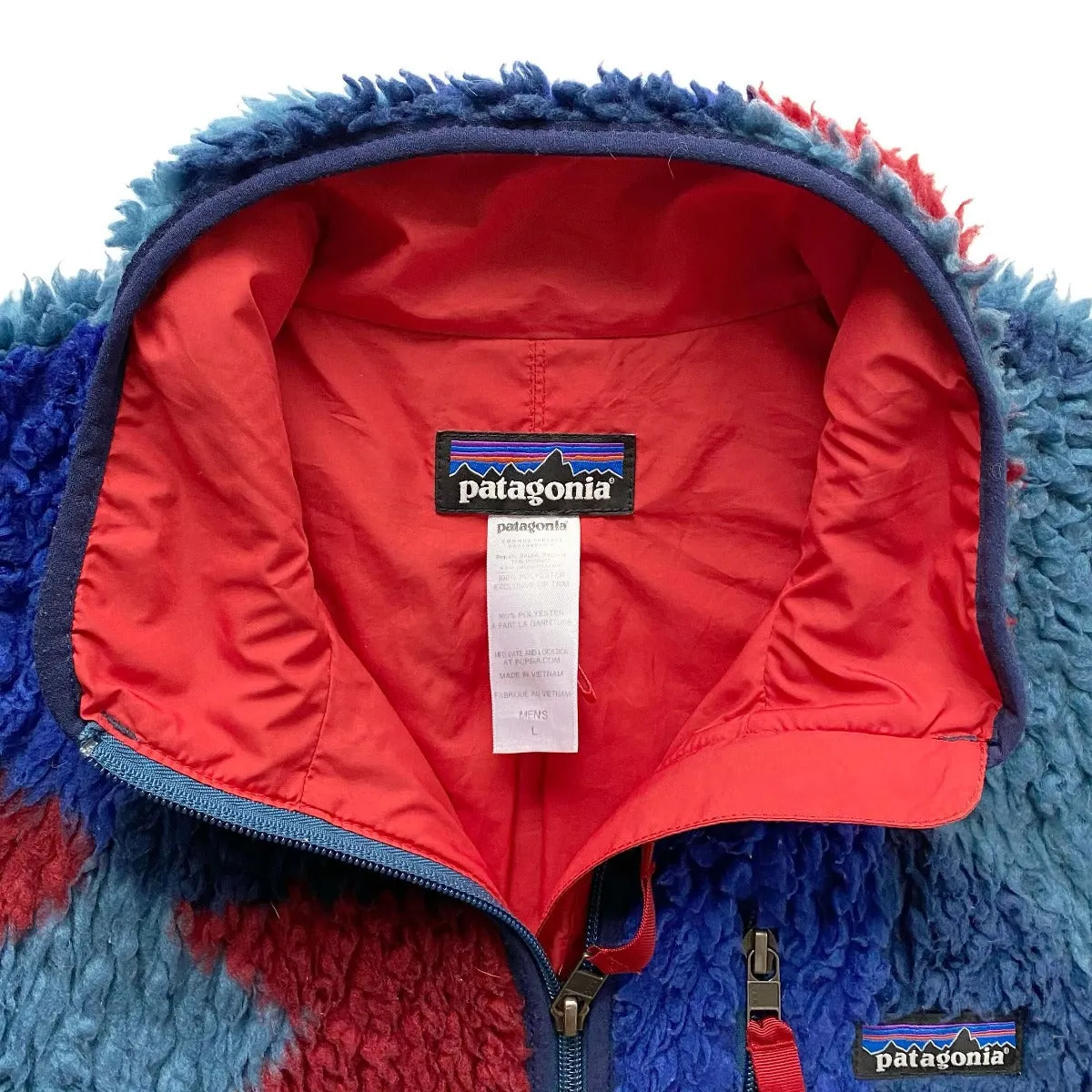 Patagonia Fall ‘14 Deep Pile Blocks Glass Retro X Fleece Cardigan Jacket