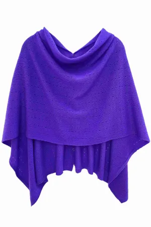 Purple cashmere poncho Multiway