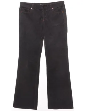 Ralph Lauren Corduroy Fabric Dark Grey Casual Trousers - W33 L32