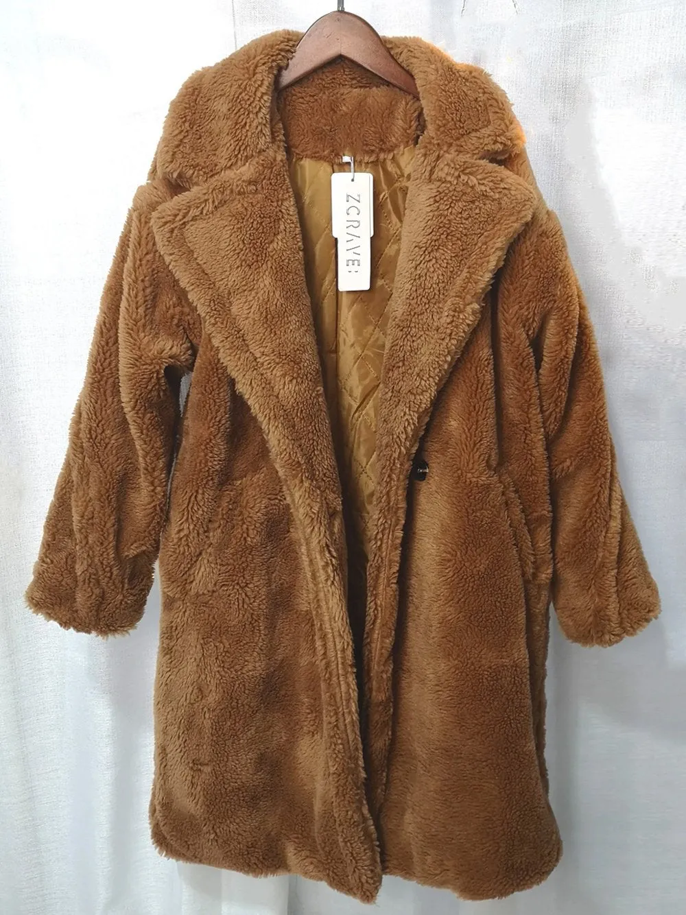 SIMBO Faux Fur Teddy Bear Coat