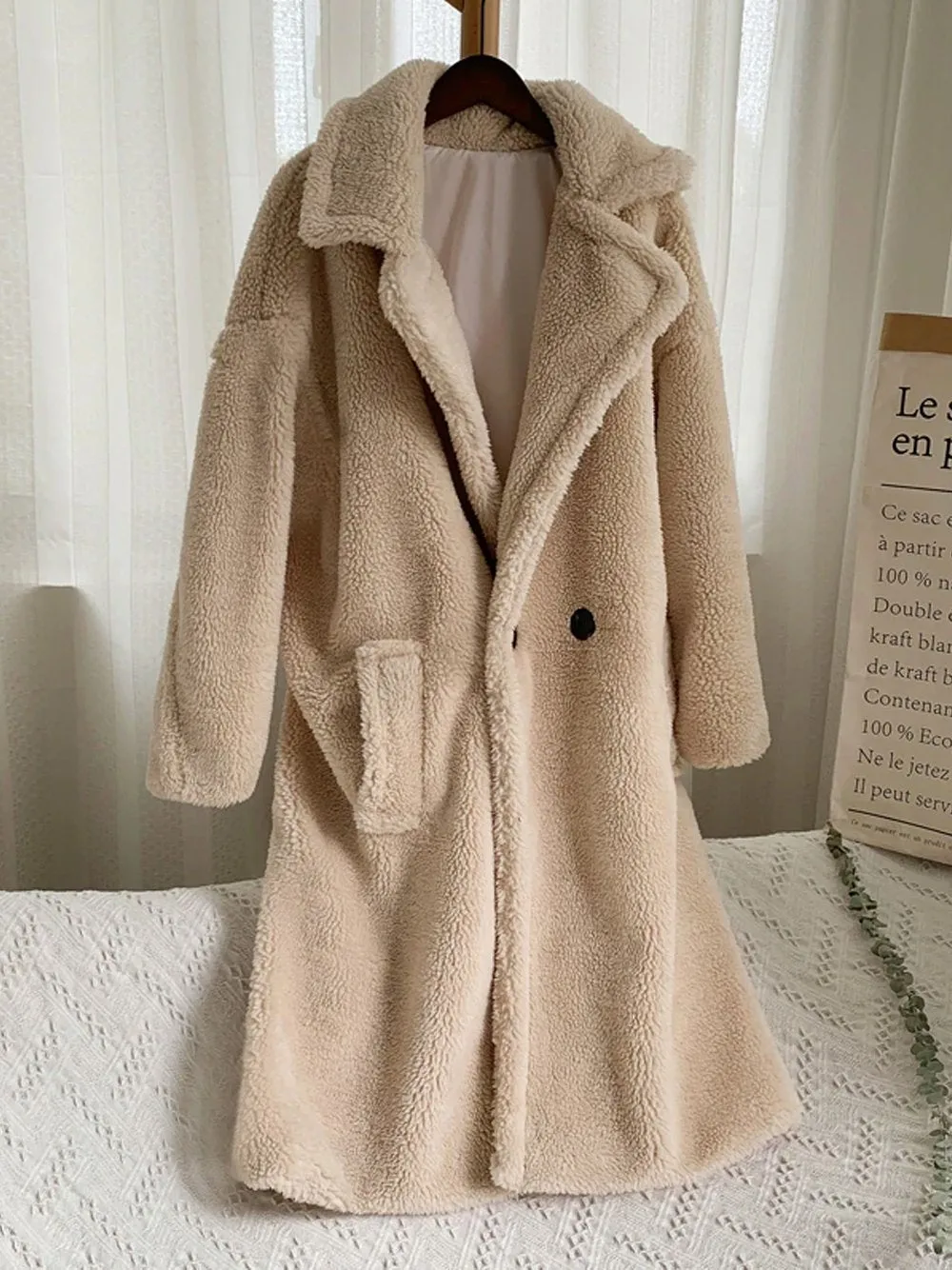 SIMBO Faux Fur Teddy Bear Coat