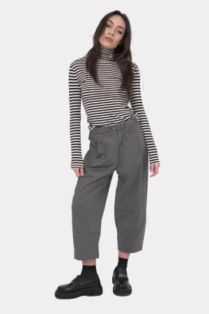 Striped Fitted Cashmere Blend Turtleneck