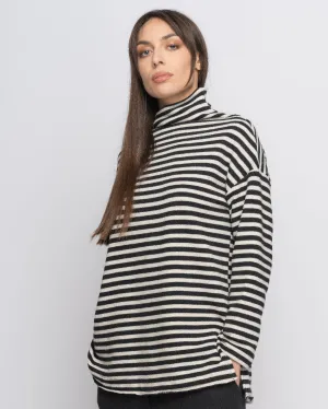 Striped Turtleneck Sweater