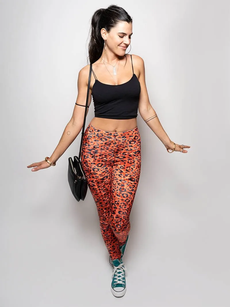 Sunrise Cheetah Velvet Leggings | Women's