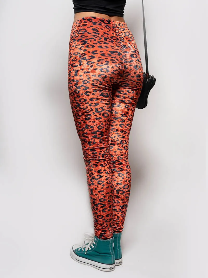 Sunrise Cheetah Velvet Leggings | Women's