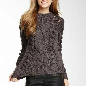 Thick Soft Cable Knot Sweater