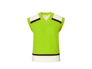 Uniqlo Marni Popcorn Knitted V Neck Vest Green