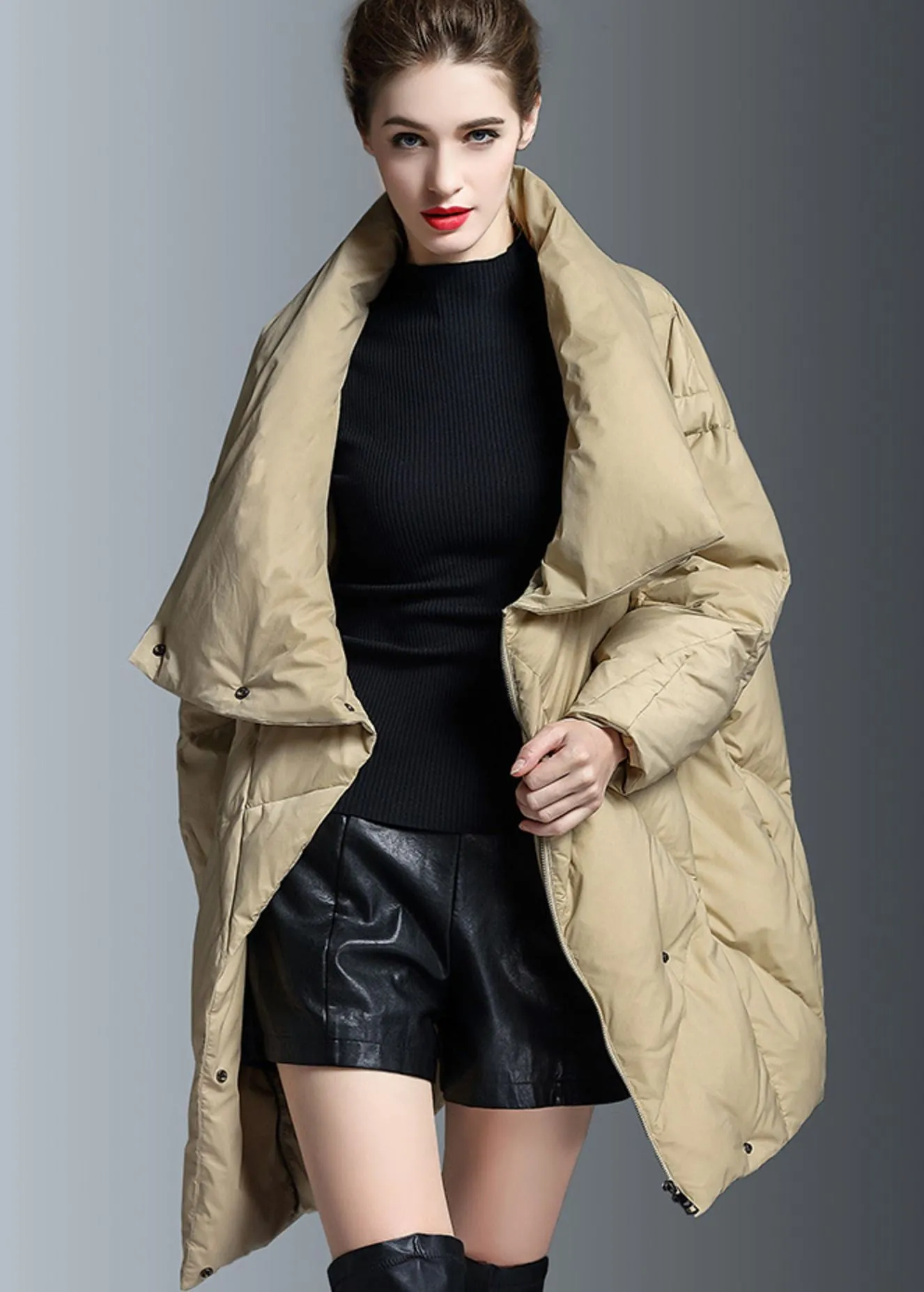 Utility Collar Cocoon Down Puffer Coat