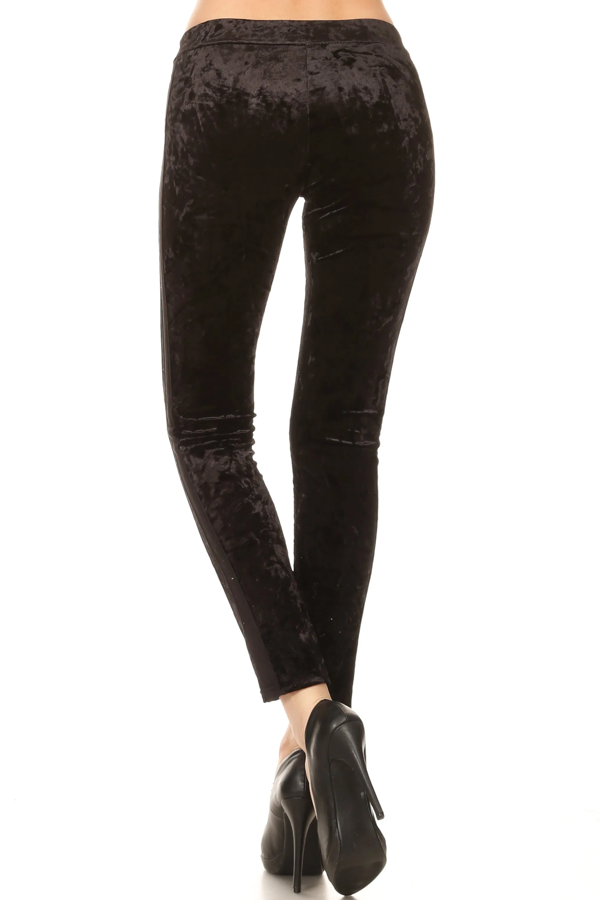 Varsity Stripe Velvet Leggings