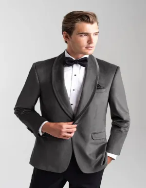 Velvet Blazer - Mens Blazer - Dinner Jacket   "Venice" Silver Grey Velvet Dinner Jacket - Separates