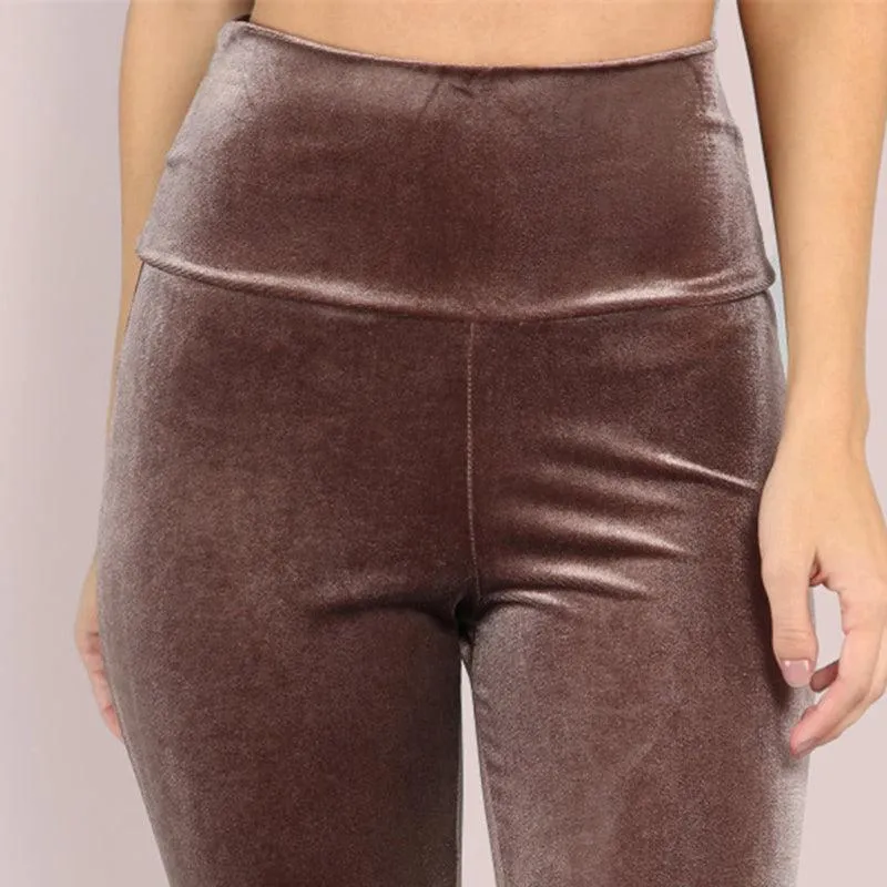 VELVET HIGH WAIST LEGGINGS