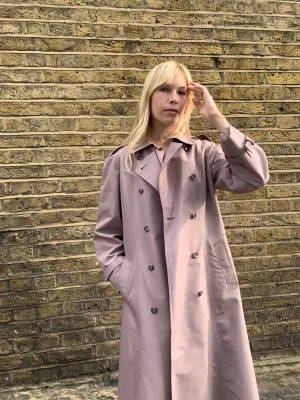 Vintage trench coat in dusky pink