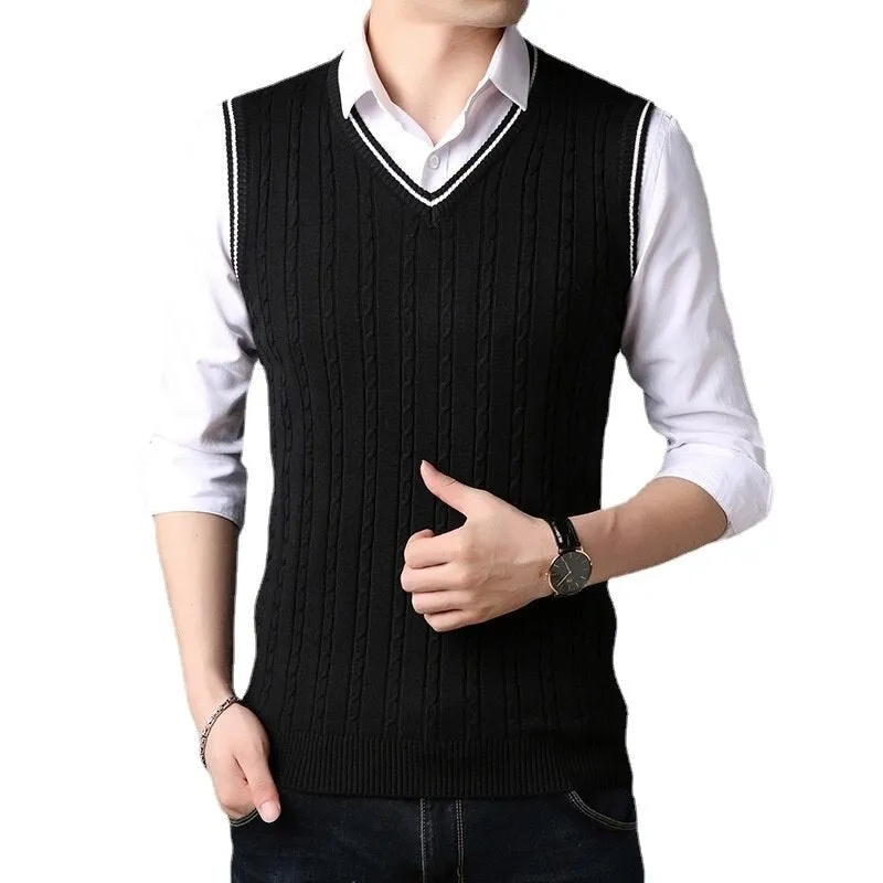 West Louis™ Casual Knitted V-Neck Elegant Sweater Vest