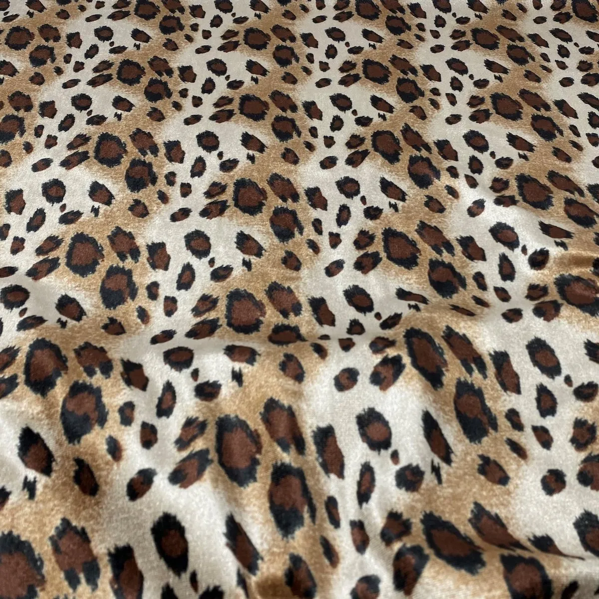 Wild Cheetah Print Stretch Velvet Fabric