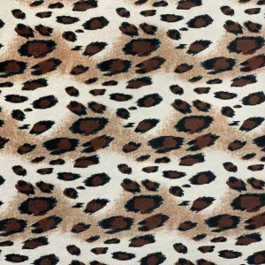 Wild Cheetah Print Stretch Velvet Fabric