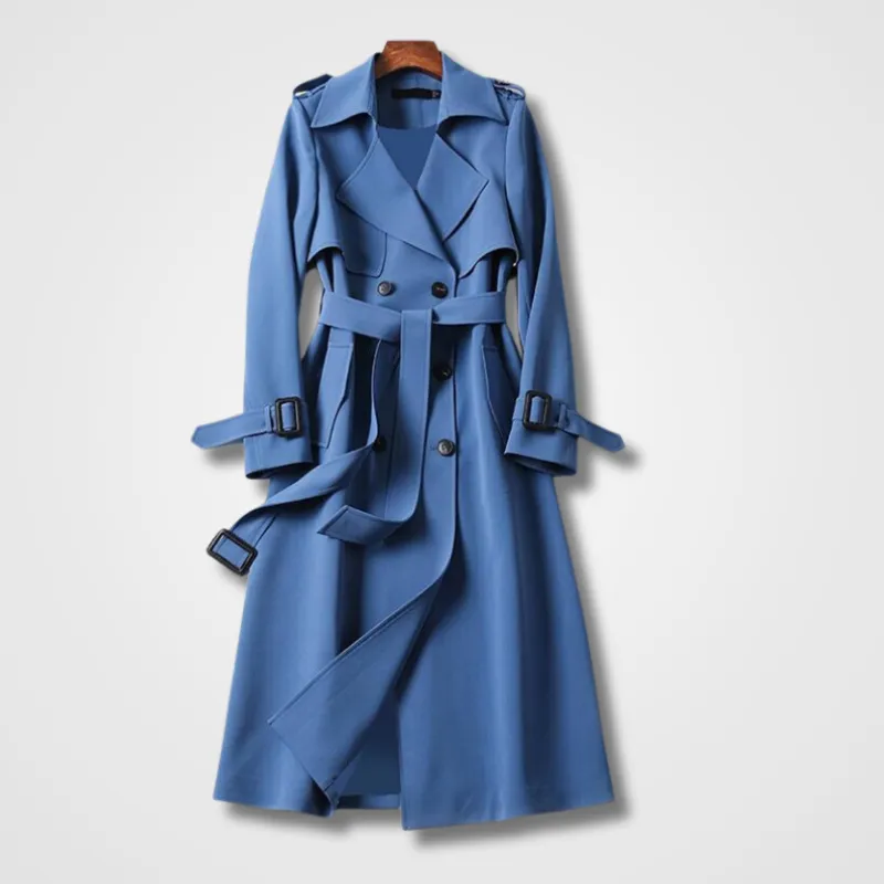 Women's Stylish Wool Long Trench Coat