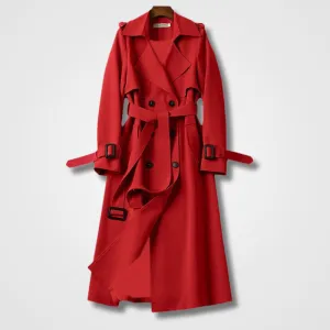 Women's Stylish Wool Long Trench Coat