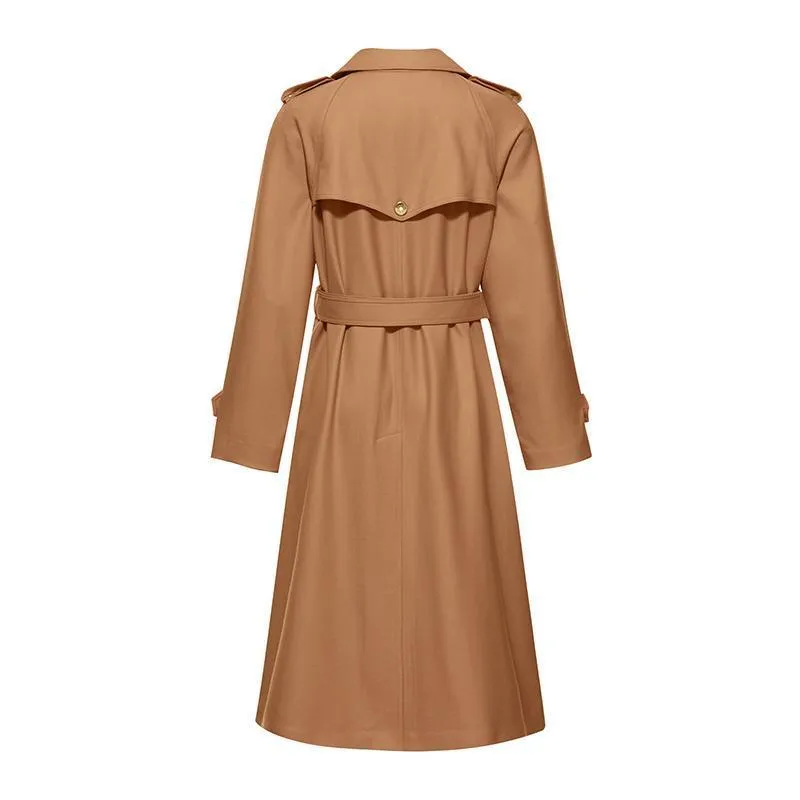 Worsted Wool Trench Coat