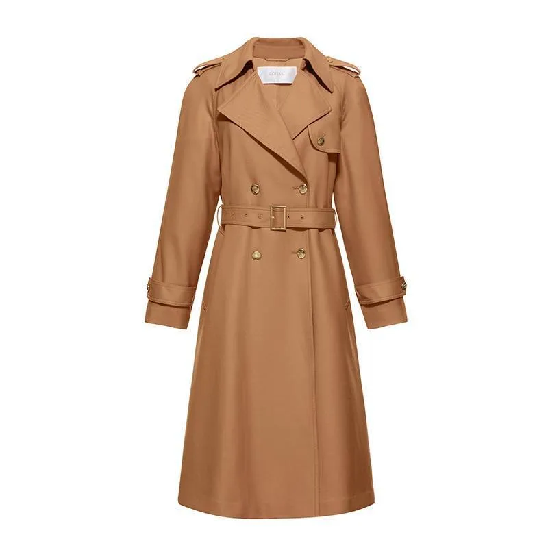 Worsted Wool Trench Coat