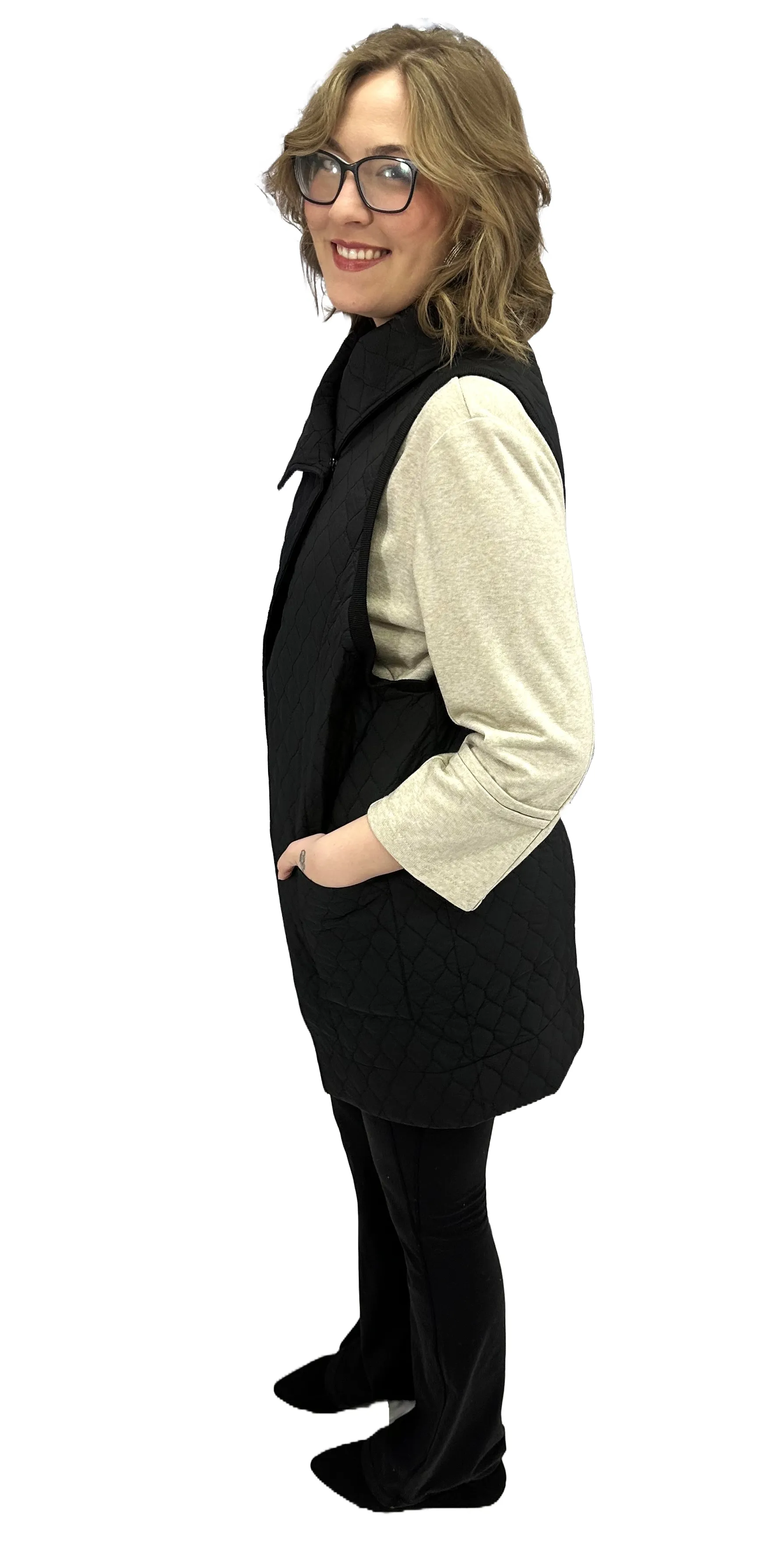 Woven Knitted Padded Vest