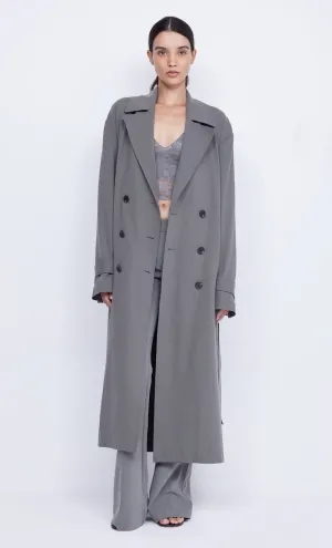 YVONNE TRENCH COAT - ELEPHANT GREY