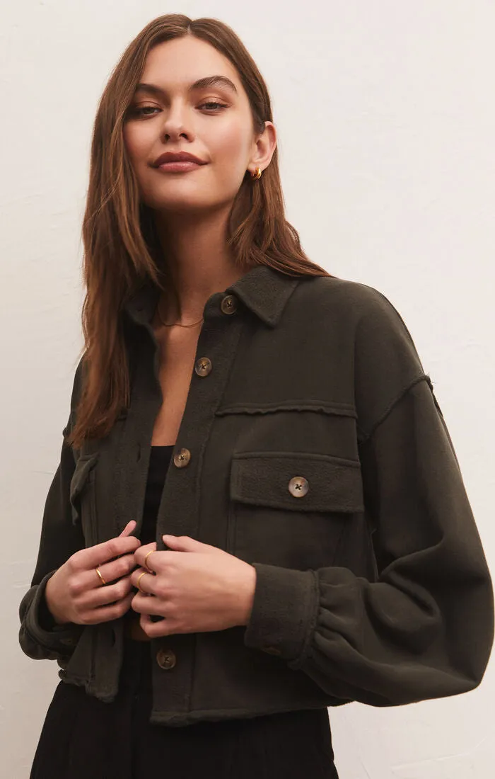 ZSU Abbott Cropped Jacket in Raven Green